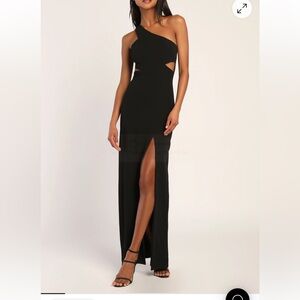 Elegant Black One-Shoulder Dress | Lulu’s black formal dress